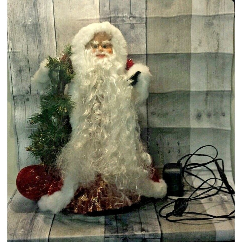 House of Lloyd Christmas Around World ST. Boniface Santa Fiber Optic Tree Topper